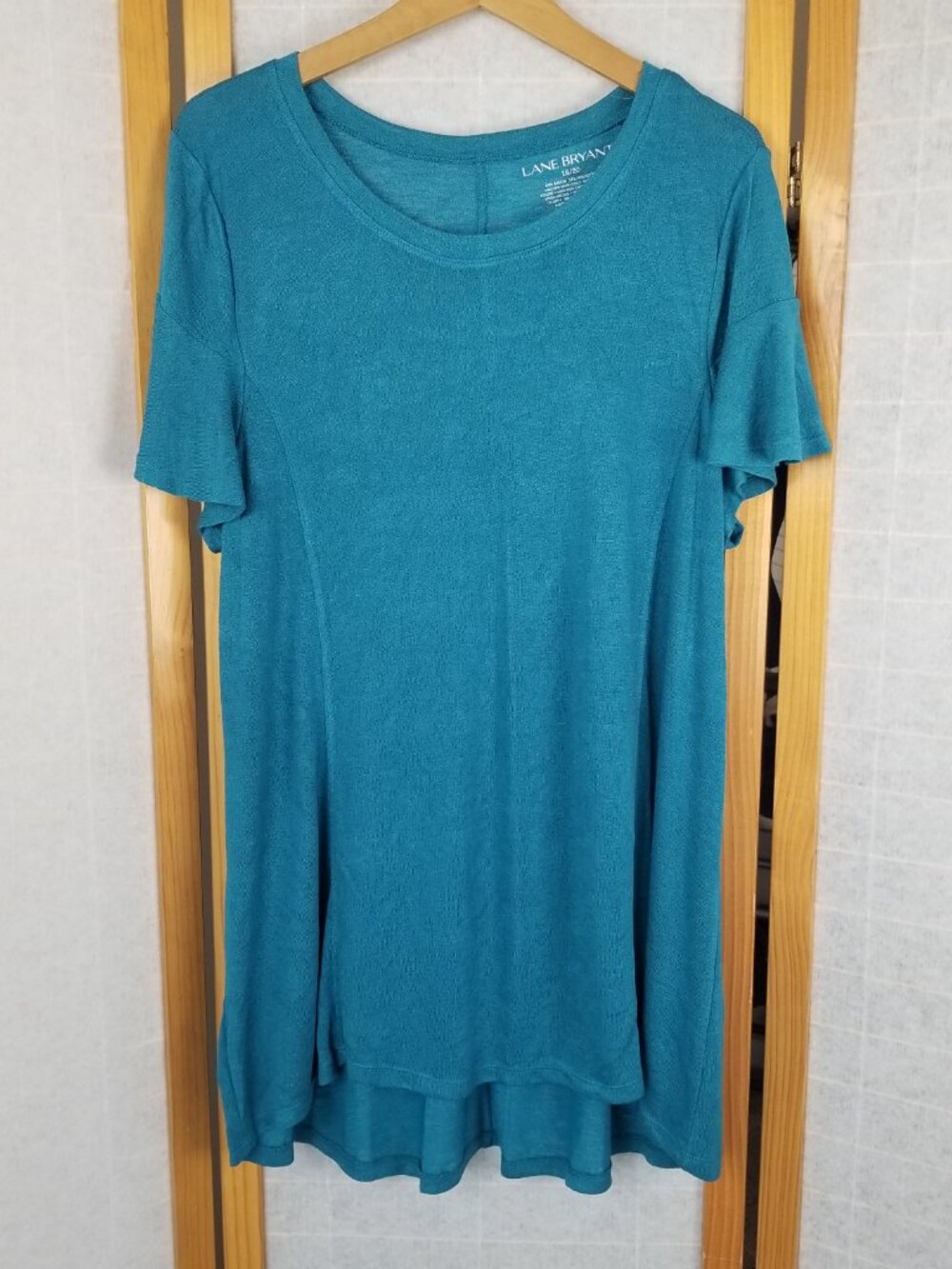 Lane Bryant Turquoise T-shirt Top 18/20 Relaxed Fit Short Sleeves